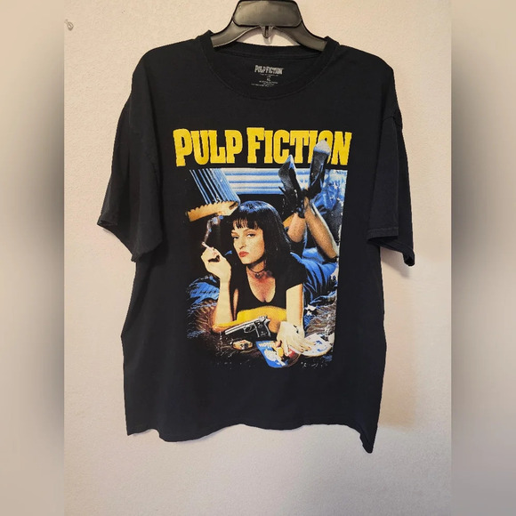 Pulp Fiction Black Iconic Movie Poster T-Shirt Size XL - Picture 5 of 5